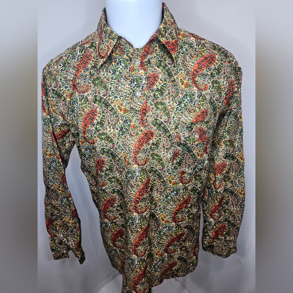 Vintage Saska Parrott Nylon Paisely Men's Large